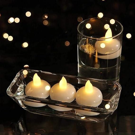 Floating Tealight Battery Operated Waterproof Lights Candles (Pack of 10)