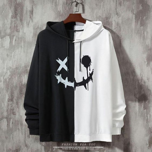 Cotton Blend Printed Full Sleeves Mens Hooded Neck T-Shirt