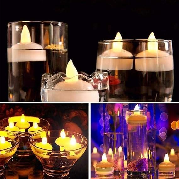 Floating Tealight Battery Operated Waterproof Lights Candles (Pack of 10)